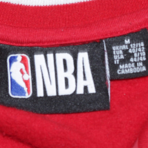 NBA Women Red Chicago Bulls V-Neck Pullover Sweatshirt Medium