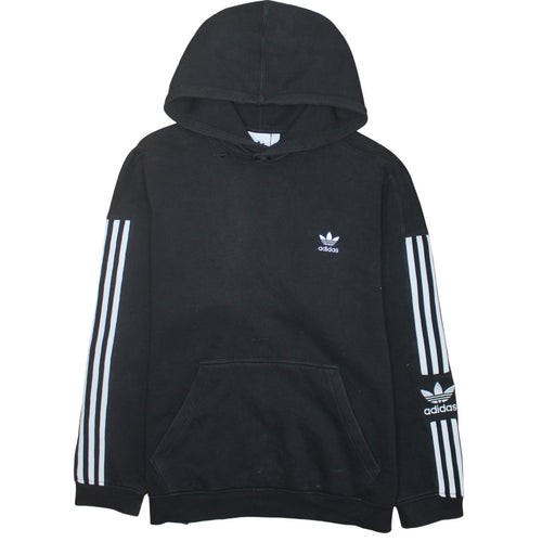 Adidas Men's Black Pullover Hoodie L Regular Fit Logo Sportswear