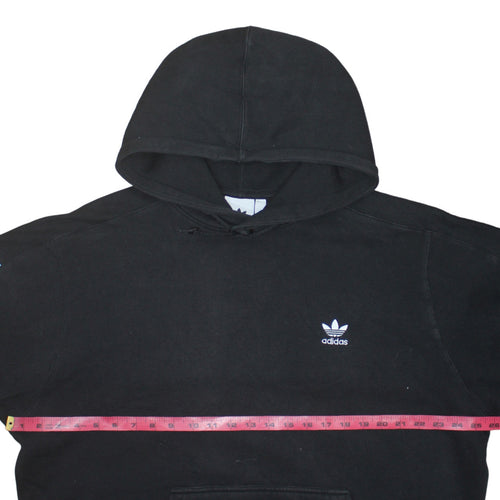 Adidas Men's Black Pullover Hoodie L Regular Fit Logo Sportswear