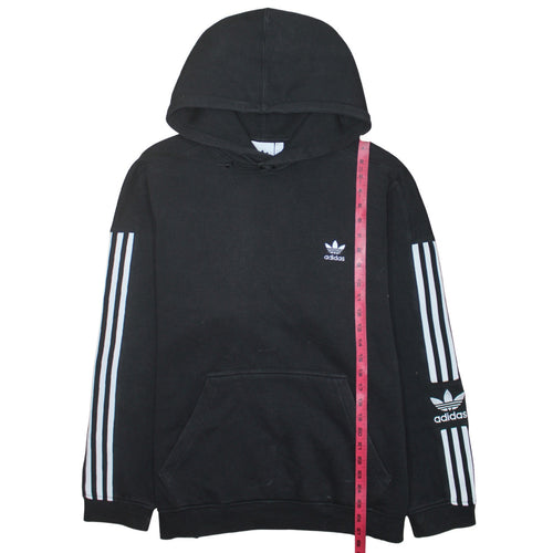 Adidas Men's Black Pullover Hoodie L Regular Fit Logo Sportswear