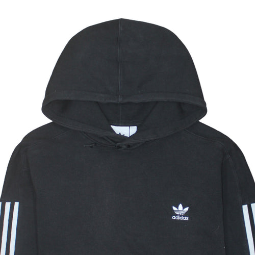Adidas Men's Black Pullover Hoodie L Regular Fit Logo Sportswear