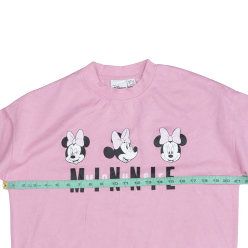 Disney Primark Women Pink Minnie Mouse Pullover Sweatshirt XS