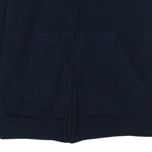 Adidas Womens Navy Full Zip Hoodie Size S 8-10 Hooded Sweatshirt