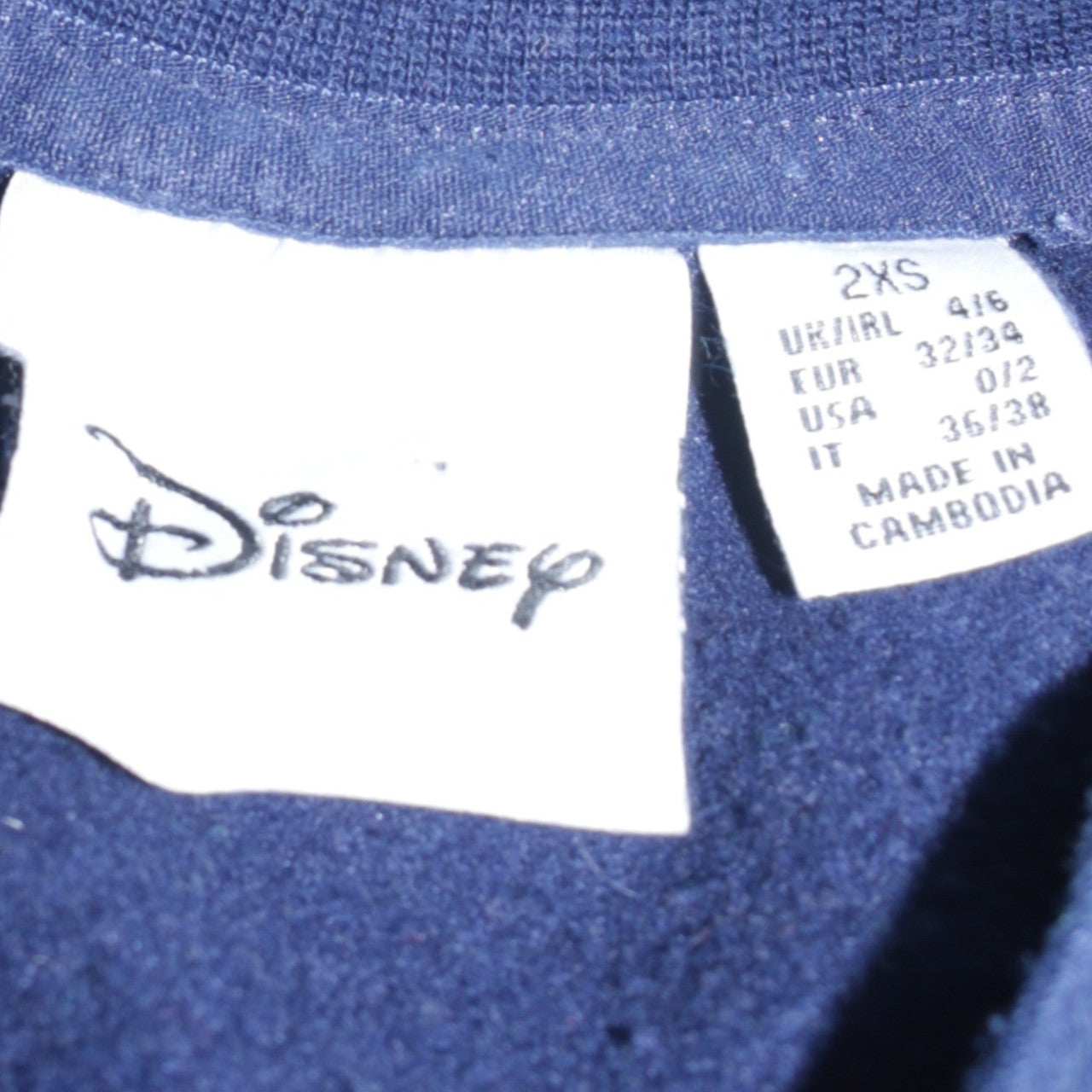 Disney Women Eeyore Blue Crew Neck Pullover Sweatshirt Size 2XS