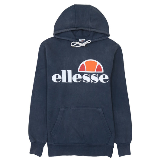 Ellesse Mens Blue Pullover Hoodie XS Logo Fleece Sweatshirt