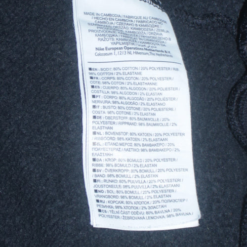 Nike Men's Black Pullover Hoodie L Graphic Logo Sportswear
