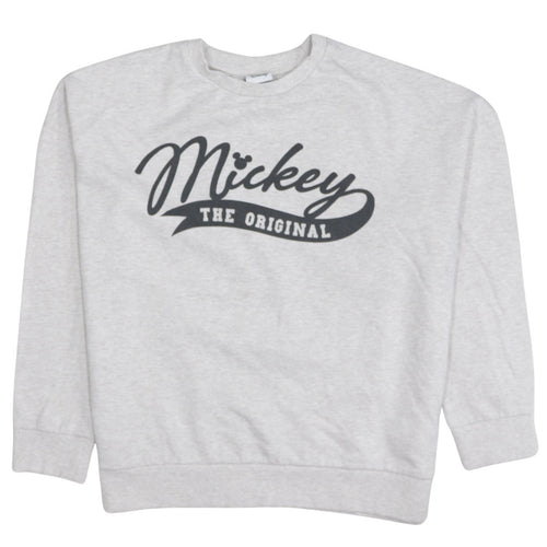 Disney Women's Grey Mickey Original Pullover Sweatshirt UK 14