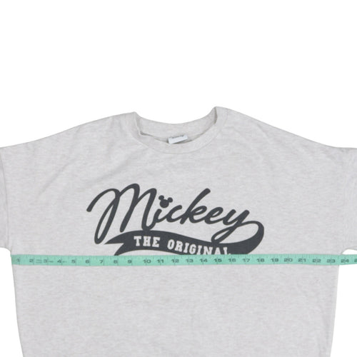 Disney Women's Grey Mickey Original Pullover Sweatshirt UK 14