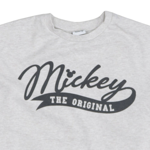 Disney Women's Grey Mickey Original Pullover Sweatshirt UK 14