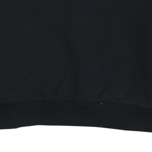 Vans Womens Black Crew Neck Sweatshirt Size S Logo Cotton Pullover