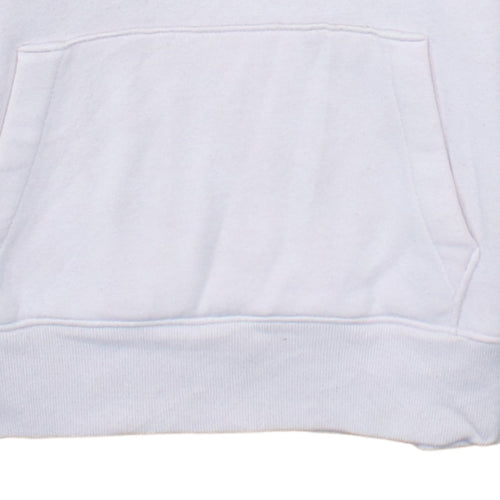 Hollister Womens White Pullover Hoodie Small Cotton Blend Casual