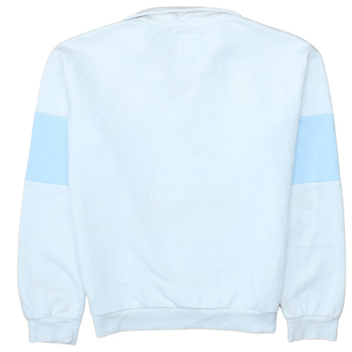 Disney Stitch Girls Blue White 1/4 Zip Sweatshirt 13-14 Years Primark Fleece