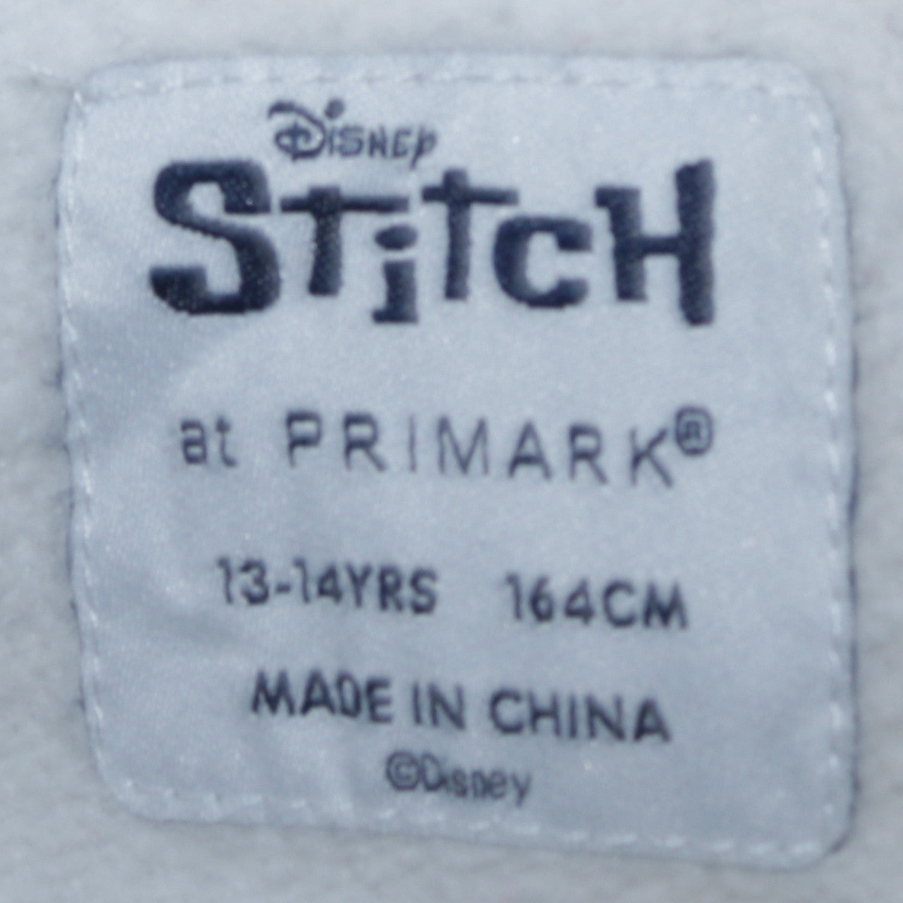 Disney Stitch Girls Blue White 1/4 Zip Sweatshirt 13-14 Years Primark Fleece