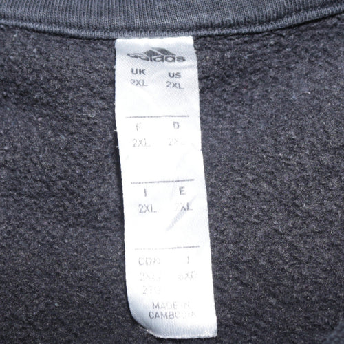 Adidas Men's Black 2XL Pullover Crew Neck Fleece Sweatshirt
