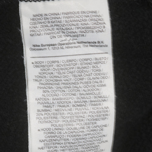 Nike Men's Black Pullover Hoodie Small Regular Fit Fleece