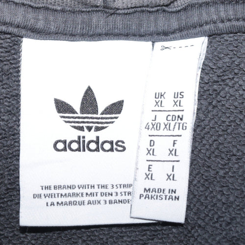 Adidas Mens Black XL Camouflage Sleeve Pullover Hoodie