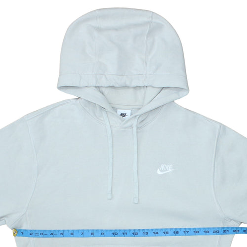 Nike Womens Light Blue Pullover Hoodie Small Cotton Blend