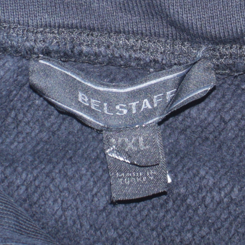 Belstaff Men’s Black 2XL Pullover Hoodie Logo Fleece Top