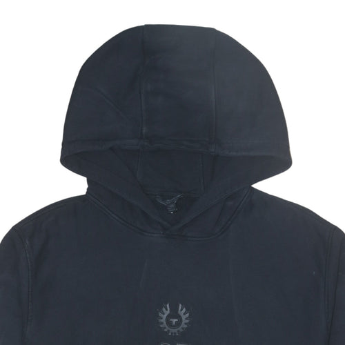 Belstaff Men’s Black 2XL Pullover Hoodie Logo Fleece Top