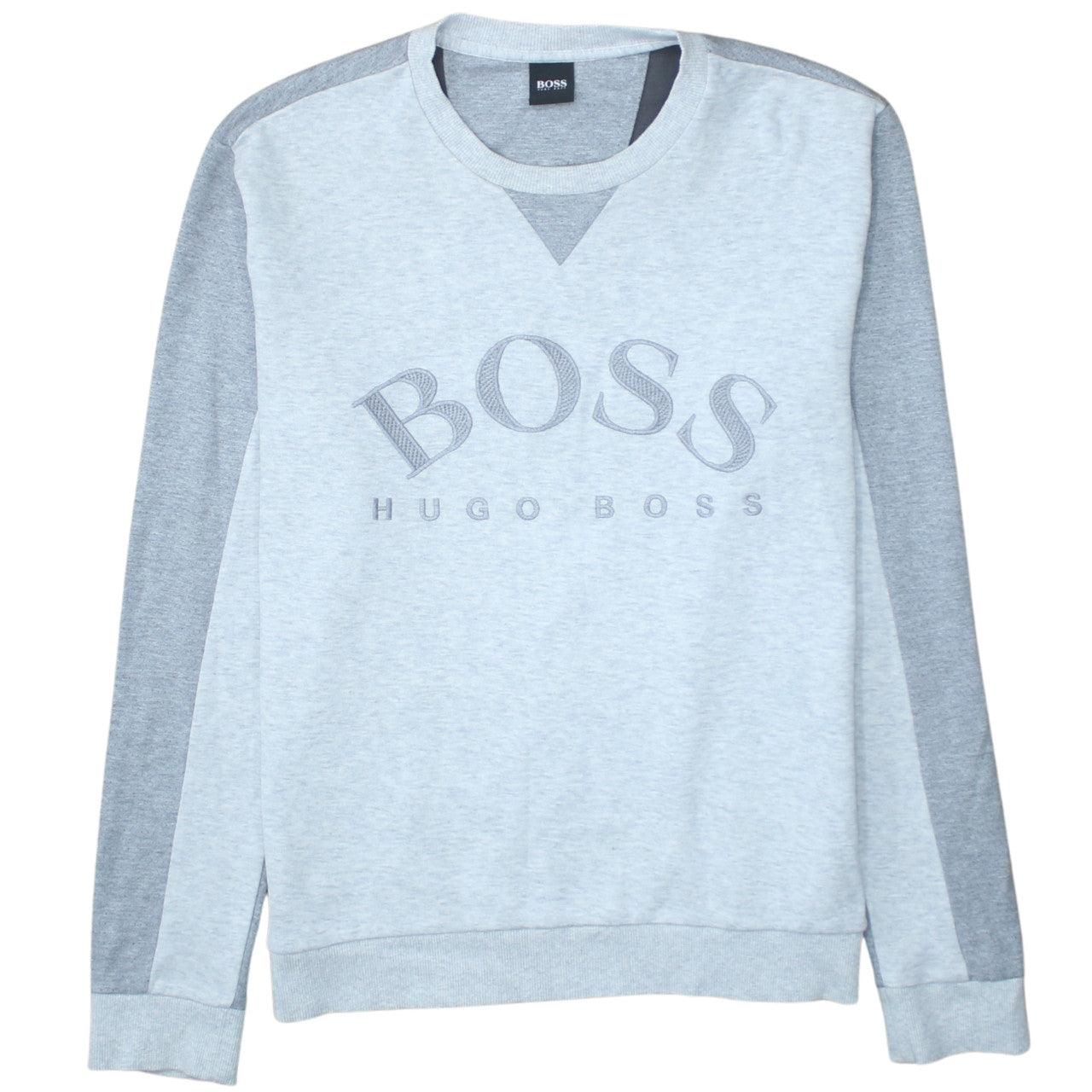 Hugo Boss Men's Grey Crew Neck Logo Pullover Sweatshirt L