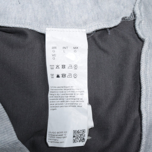 Hugo Boss Men's Grey Crew Neck Logo Pullover Sweatshirt L