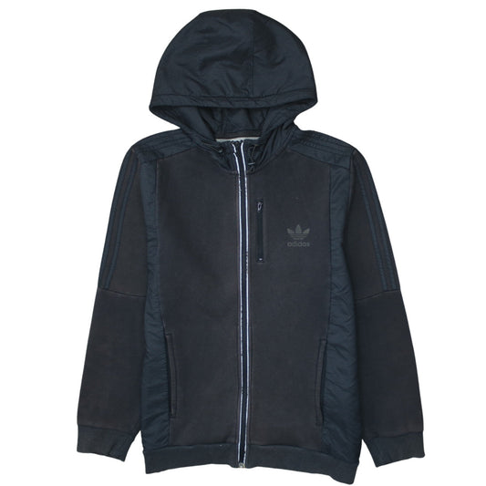 Adidas Men's Black Full Zip Hooded Fleece Sweatshirt Size L