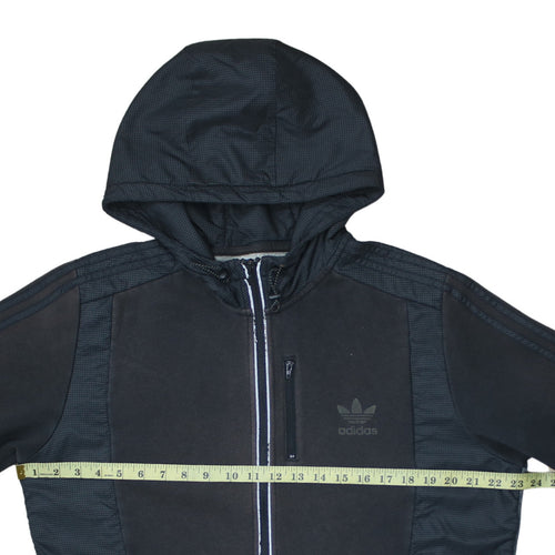 Adidas Men's Black Full Zip Hooded Fleece Sweatshirt Size L