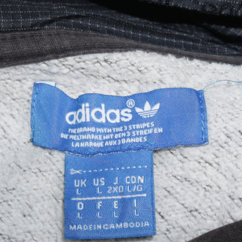 Adidas Men's Black Full Zip Hooded Fleece Sweatshirt Size L