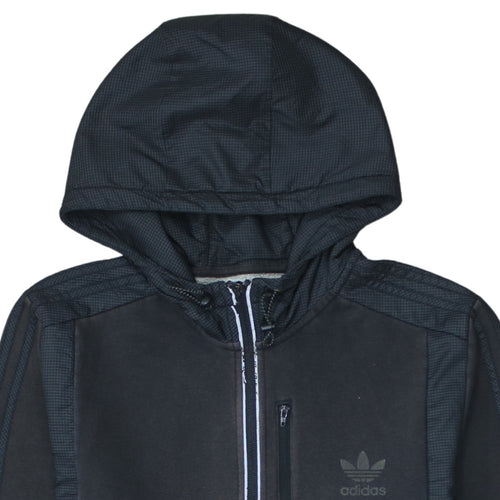 Adidas Men's Black Full Zip Hooded Fleece Sweatshirt Size L