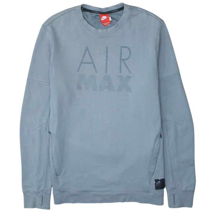 Nike Men Blue Air Max Sweatshirt L Crew Neck Pullover
