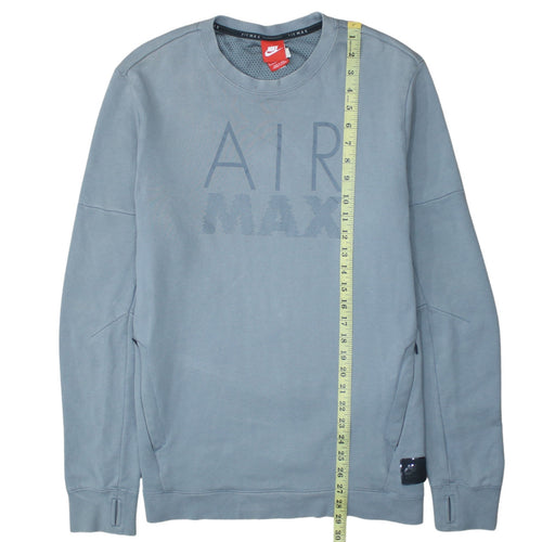 Nike Men Blue Air Max Sweatshirt L Crew Neck Pullover