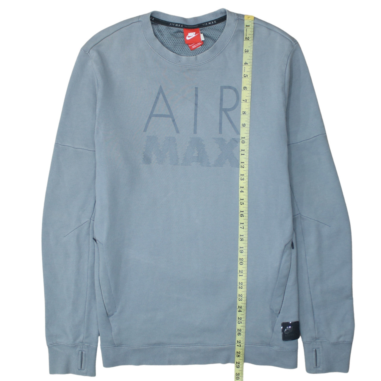 Nike Men Blue Air Max Sweatshirt L Crew Neck Pullover