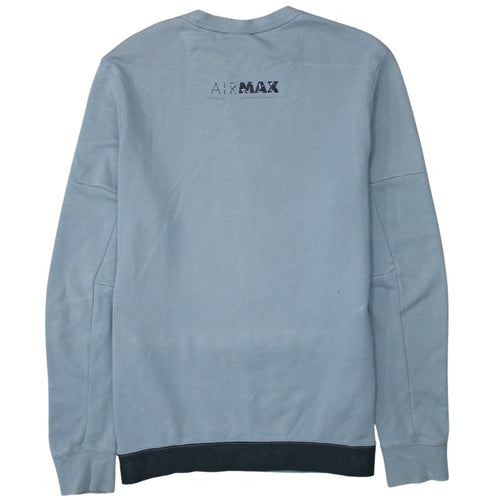Nike Men Blue Air Max Sweatshirt L Crew Neck Pullover
