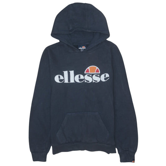 Ellesse Boys Navy Pullover Hoodie 12-13 Years Graphic Print Logo Fleece