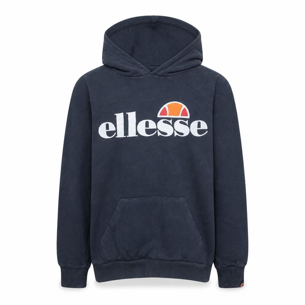 Ellesse Boys Navy Pullover Hoodie 12-13 Years Graphic Print Logo Fleece
