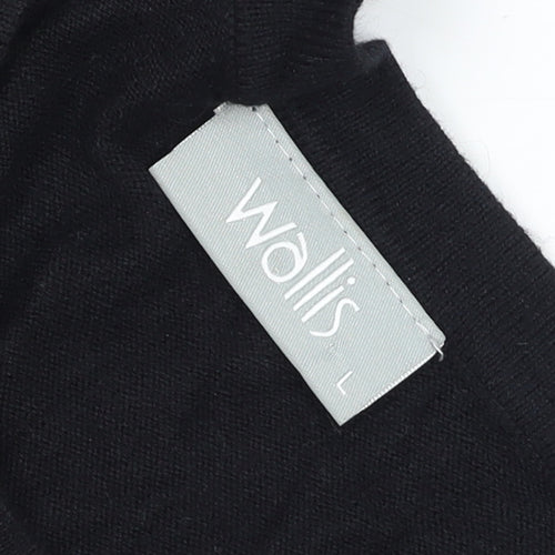 Wallis Women's Black Sequin Knit Jumper Size 14