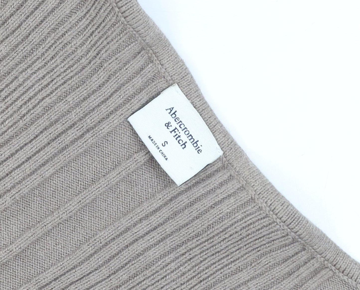 Abercrombie & Fitch Women's Beige Ribbed Knit Sweetheart Neck Bodysuit Size S