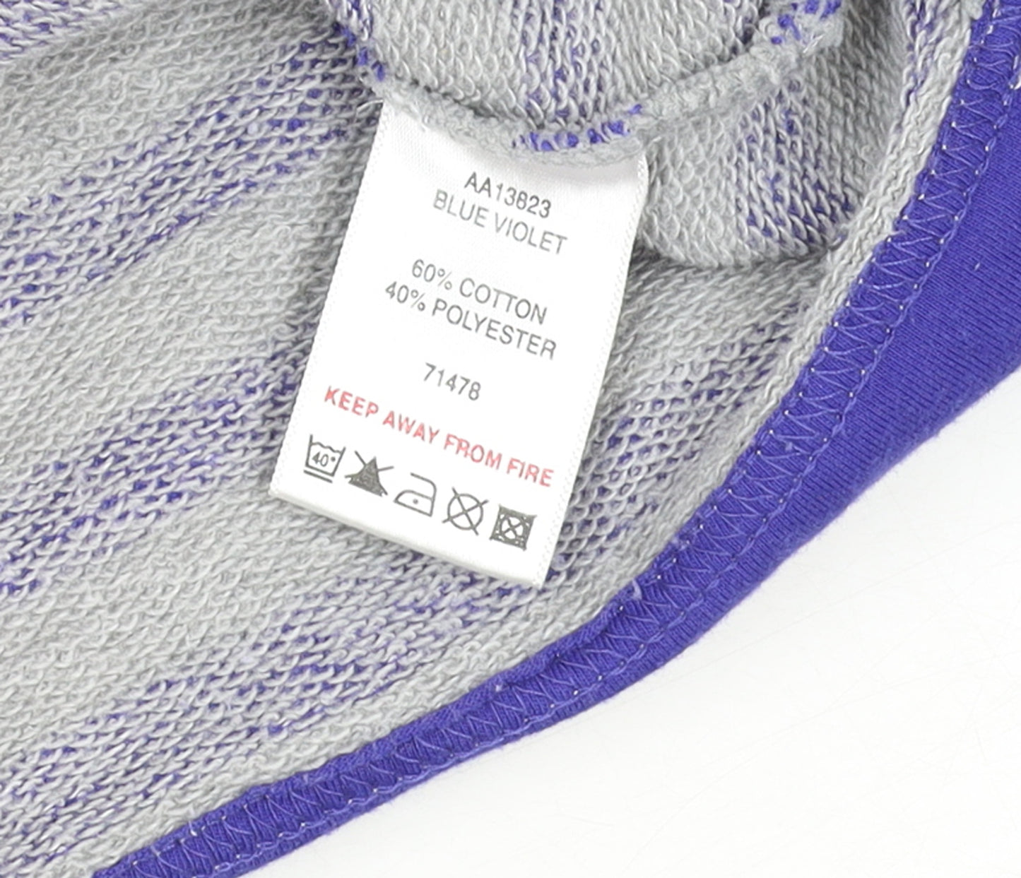 Cotton Traders Women’s Blue Stripe Cotton Blend Pullover Jumper Size 14