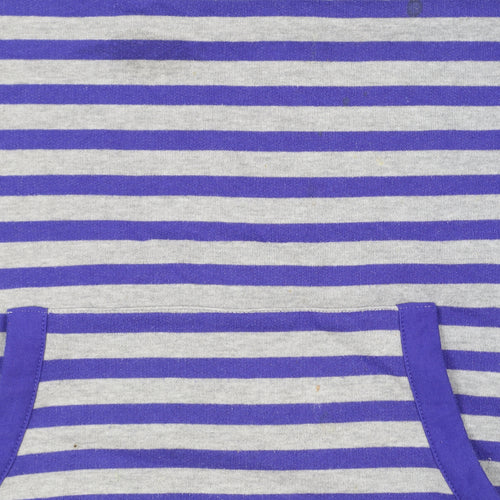 Cotton Traders Women’s Blue Stripe Cotton Blend Pullover Jumper Size 14