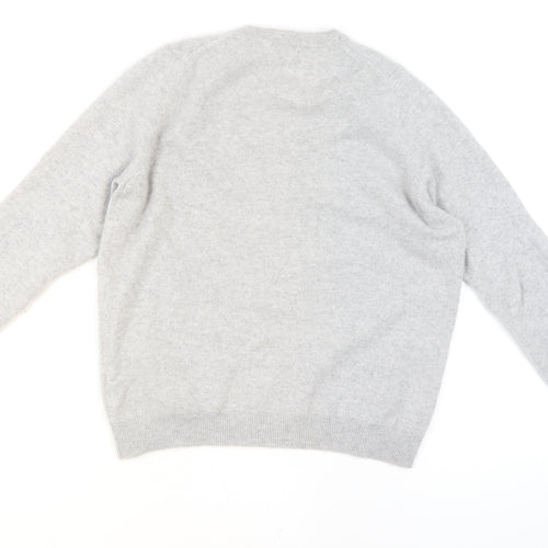 Marks and Spencer Autograph Men’s Grey Cashmere V-Neck Jumper L