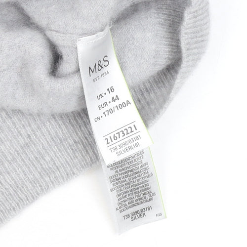 Marks and Spencer Autograph Men’s Grey Cashmere V-Neck Jumper L