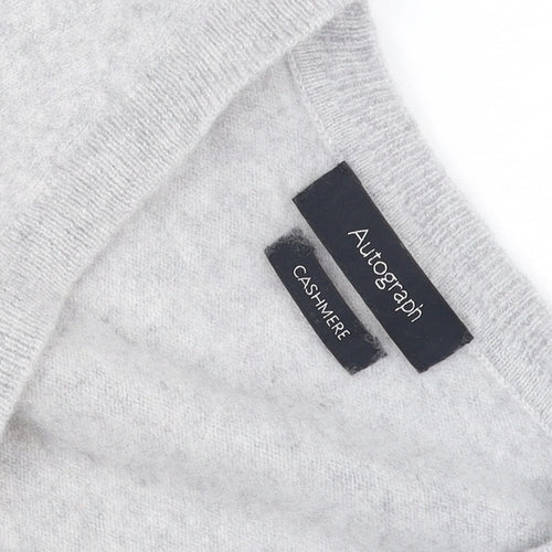 Marks and Spencer Autograph Men’s Grey Cashmere V-Neck Jumper L