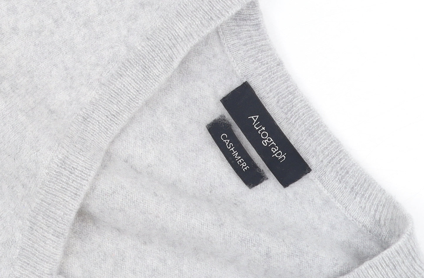 Marks and Spencer Autograph Men’s Grey Cashmere V-Neck Jumper L