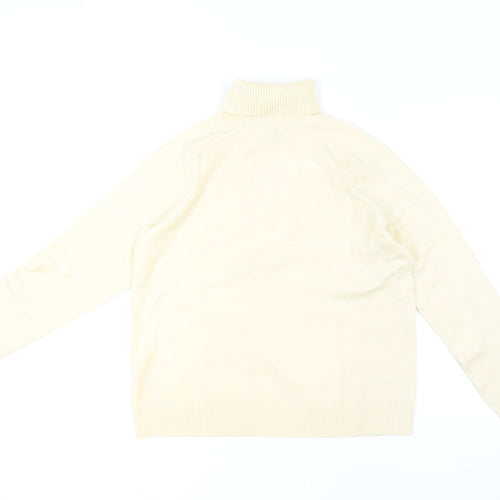 Marks and Spencer Women Beige Roll Neck Knit Jumper M