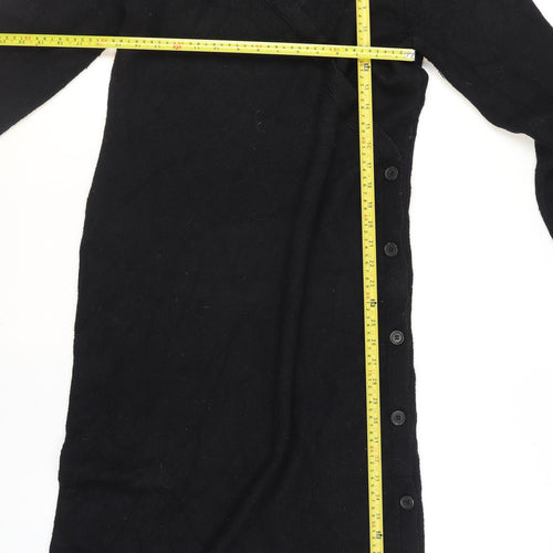 Tahari Women's Black Knit Long Button Coatigan Size XL