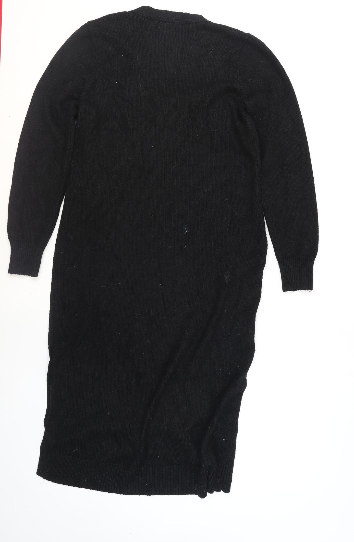 Tahari Women's Black Knit Long Button Coatigan Size XL