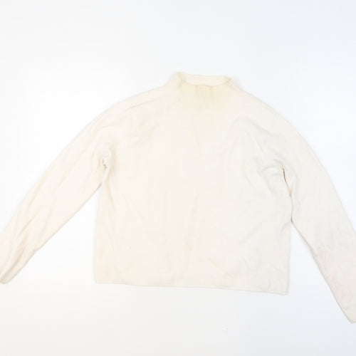 Mango Women’s Ivory Mock Neck Knit Jumper Size S