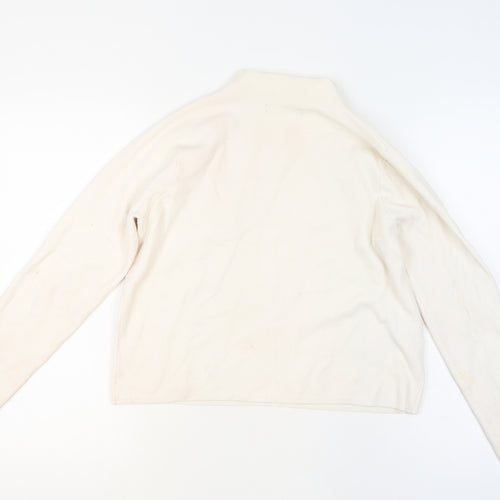 Mango Women’s Ivory Mock Neck Knit Jumper Size S