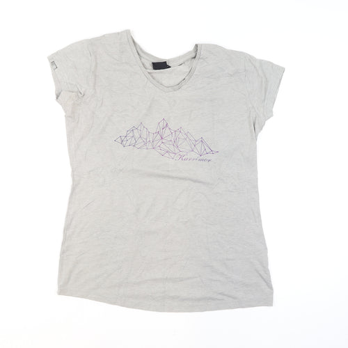 Karrimor Womens Grey V-Neck Short Sleeve T-Shirt Size 10