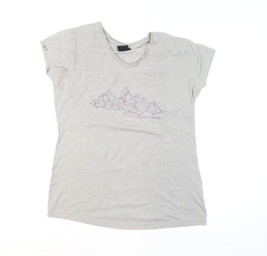 Karrimor Womens Grey V-Neck Short Sleeve T-Shirt Size 10